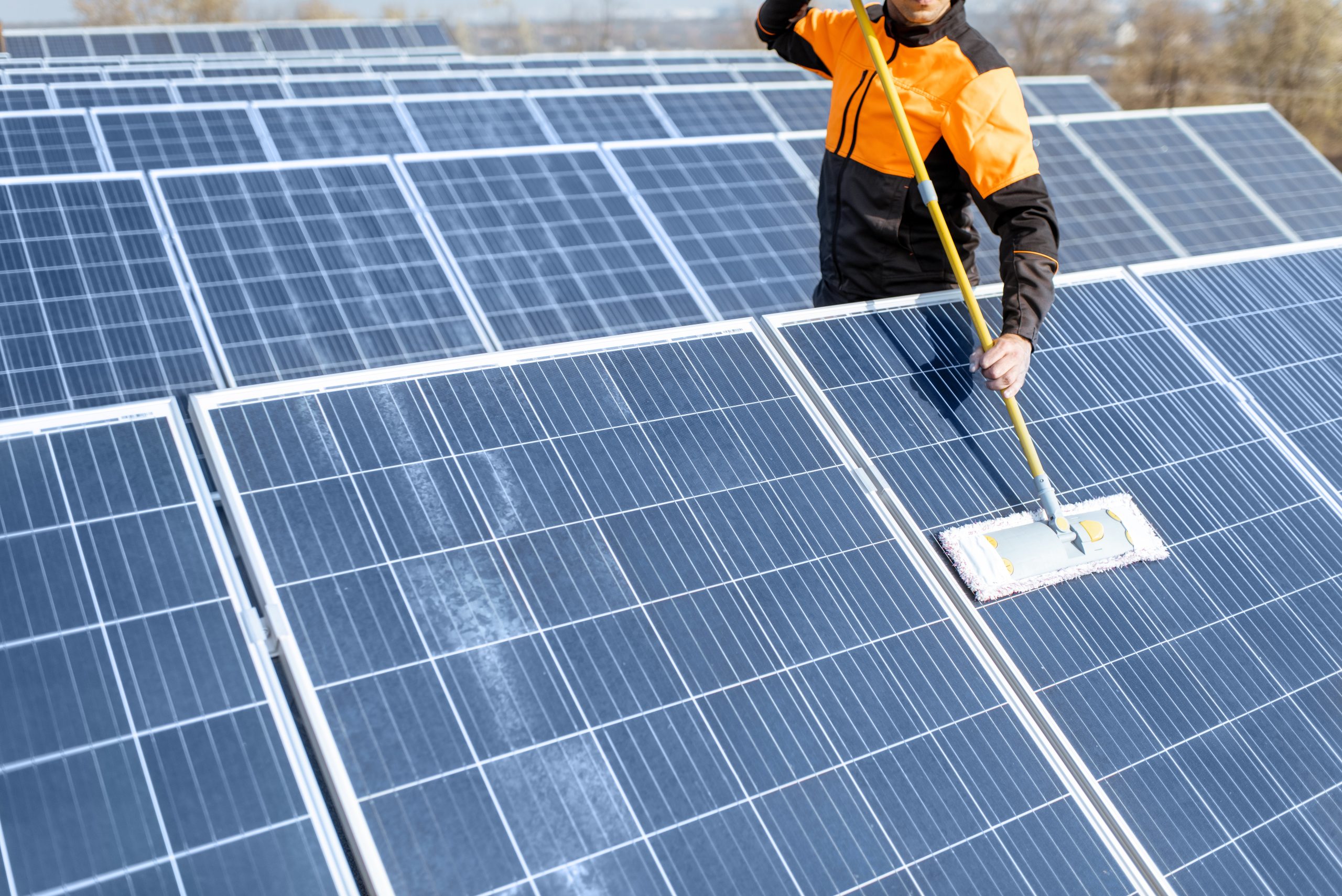 Solar panel cleaning